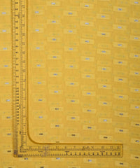 Lime Yellow Georgette fabric with Zari-2