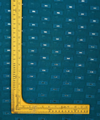 Teal Georgette fabric with Zari-2