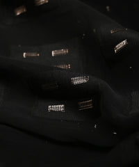 Black Georgette fabric with Zari-3