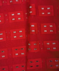Dark Maroon Georgette fabric with Zari-3