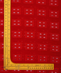 Dark Maroon Georgette fabric with Zari-3