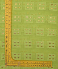 Georgette with Zari Design-Pista Green