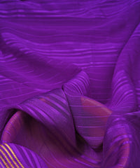 Purple Georgette Fabric with Zari Patta