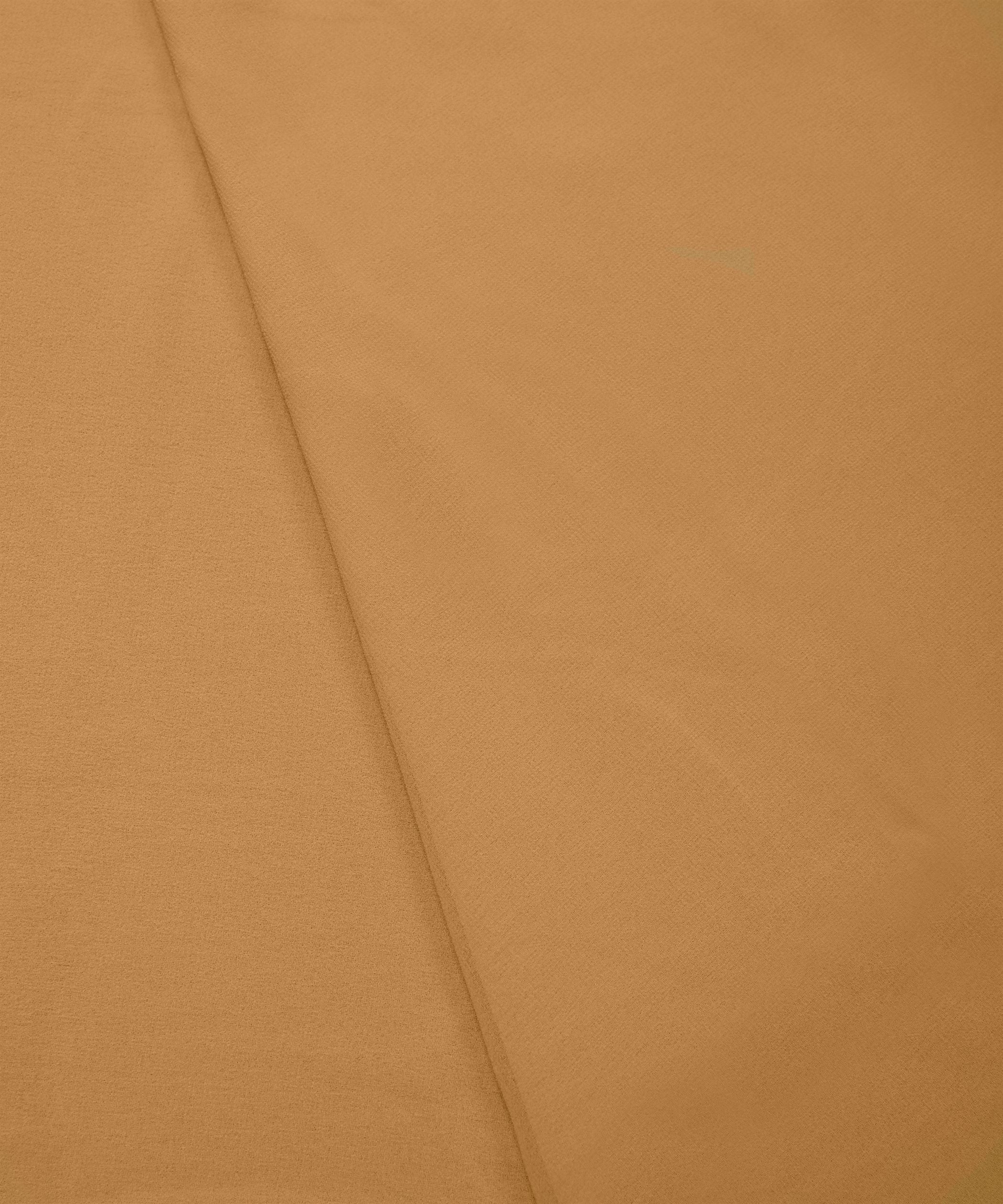 Beige Plain Dyed Georgette (60 Grams) Fabric
