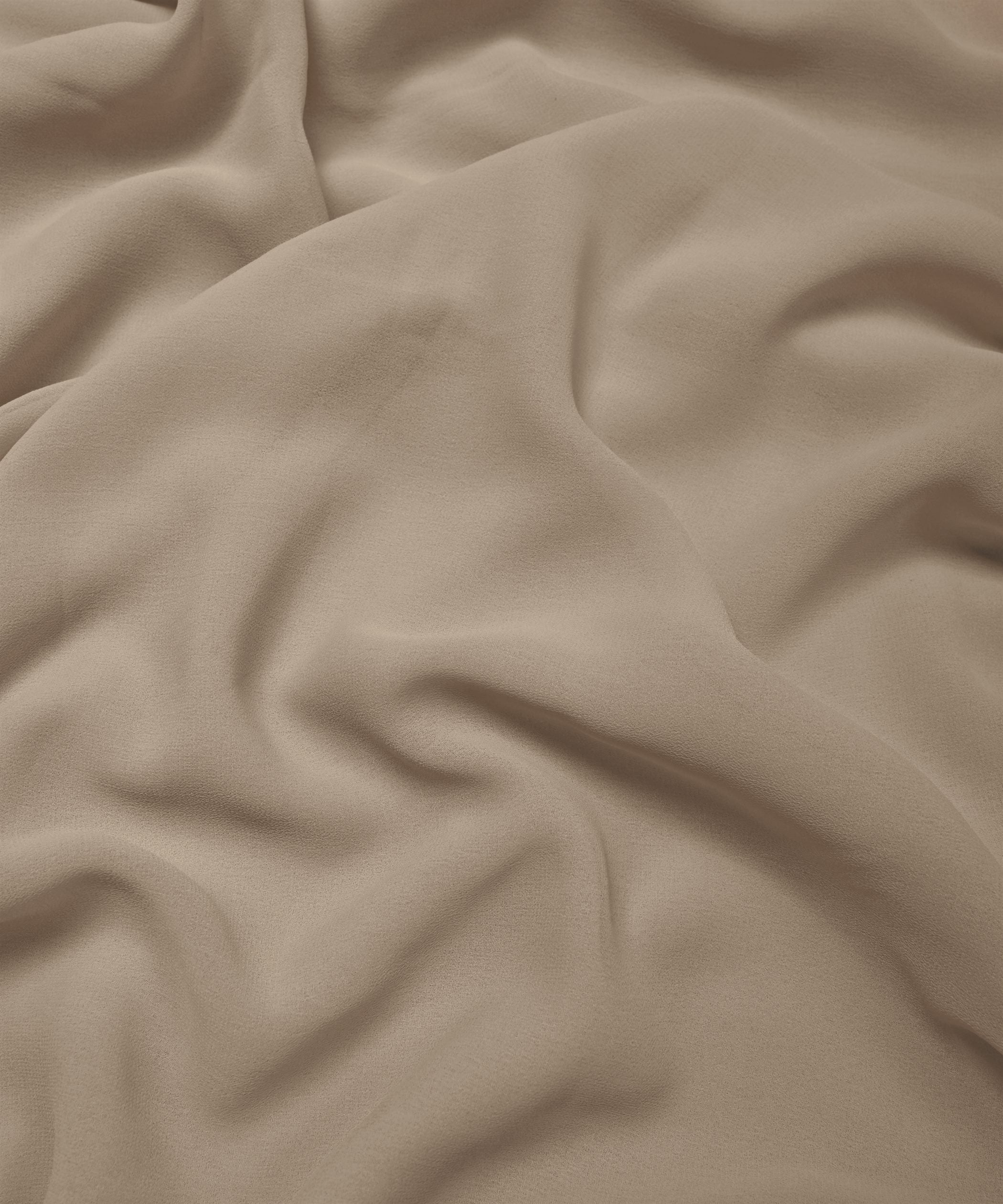 Bone White Plain Dyed Georgette (60 Grams) Fabric