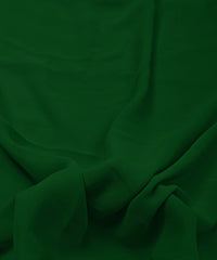 Bottel Green Plain Dyed Georgette (60 Grams) Fabric