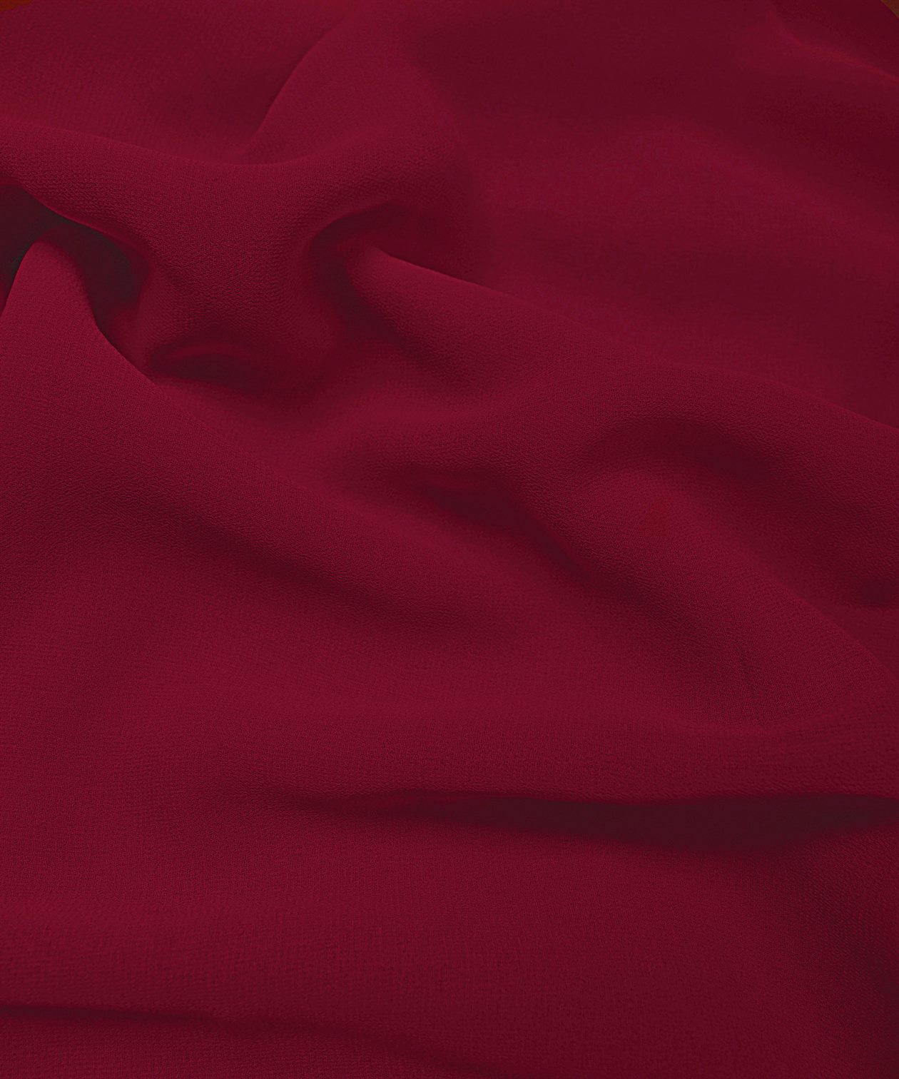 Cationic Dark Hot Pink Plain Dyed Georgette (60 Grams) Fabric