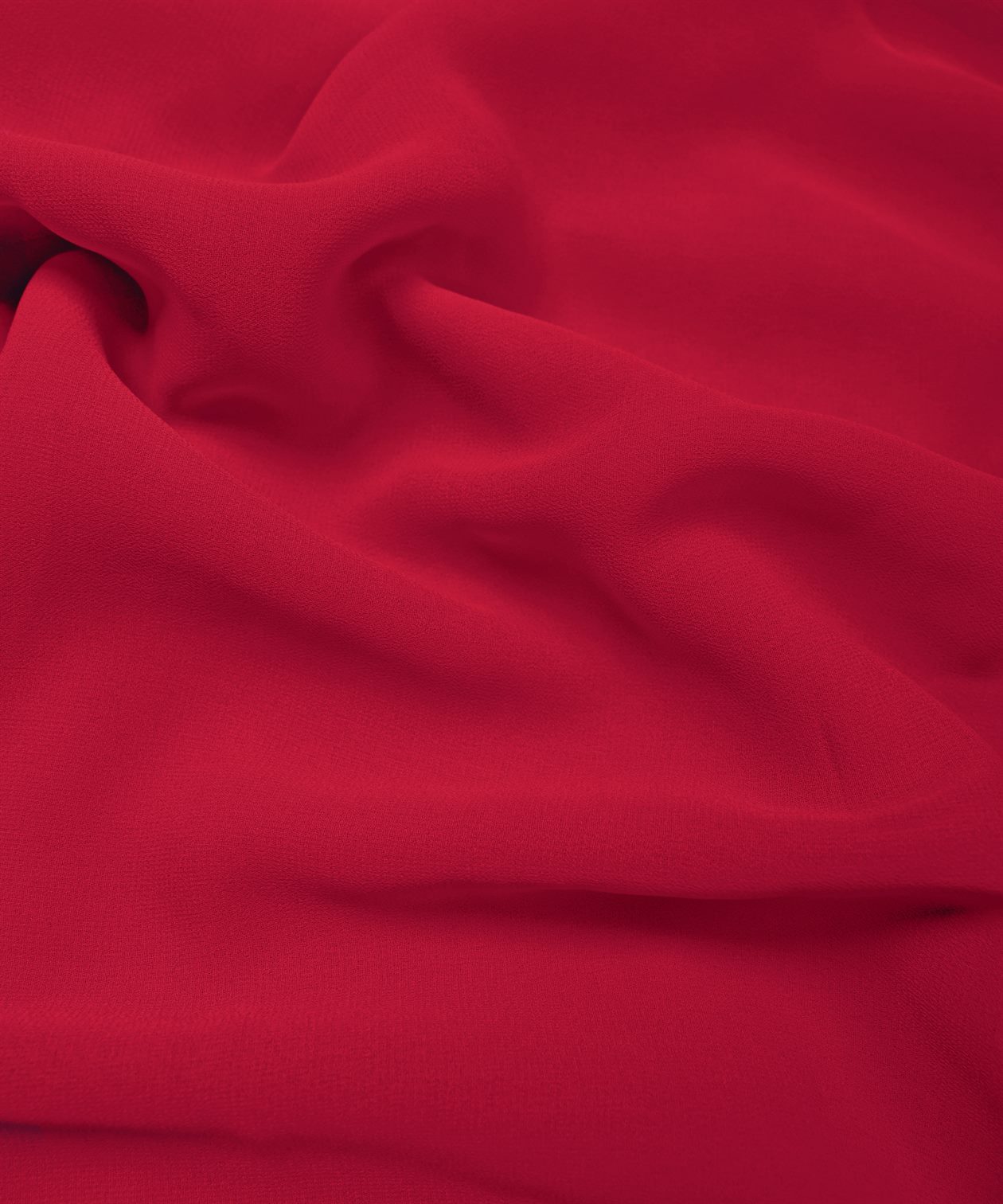 Cationic Dark Ruby Plain Dyed Georgette (60 Grams) Fabric