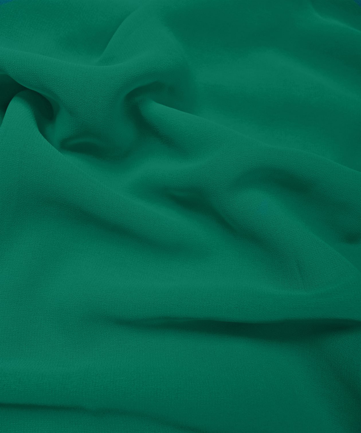 Cationic Rama Plain Dyed Georgette (60 Grams) Fabric
