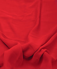 Cationic Red Plain Dyed Georgette (60 Grams) Fabric