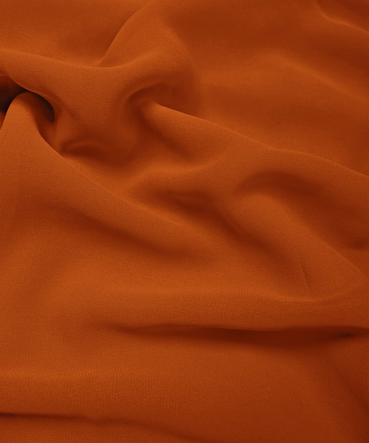 Dark Brown Plain Dyed Georgette (60 Grams) Fabric