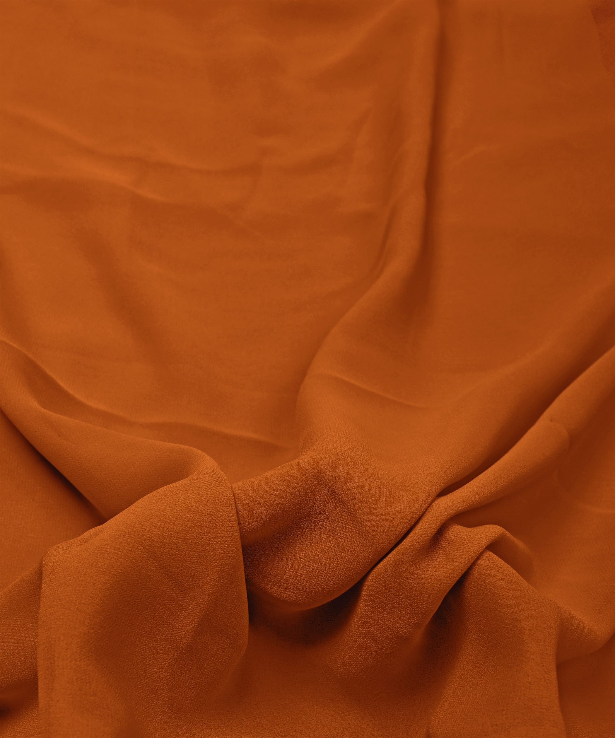 Dark Brown Plain Dyed Georgette (60 Grams) Fabric