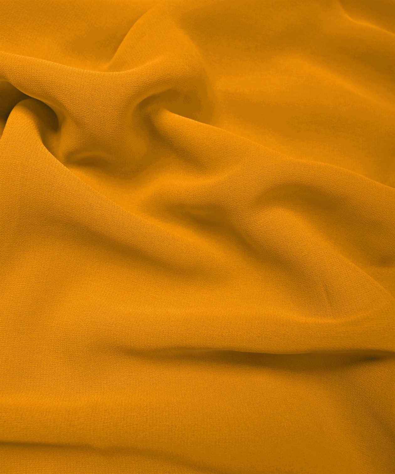 Dark Gold Plain Dyed Georgette (60 Grams) Fabric