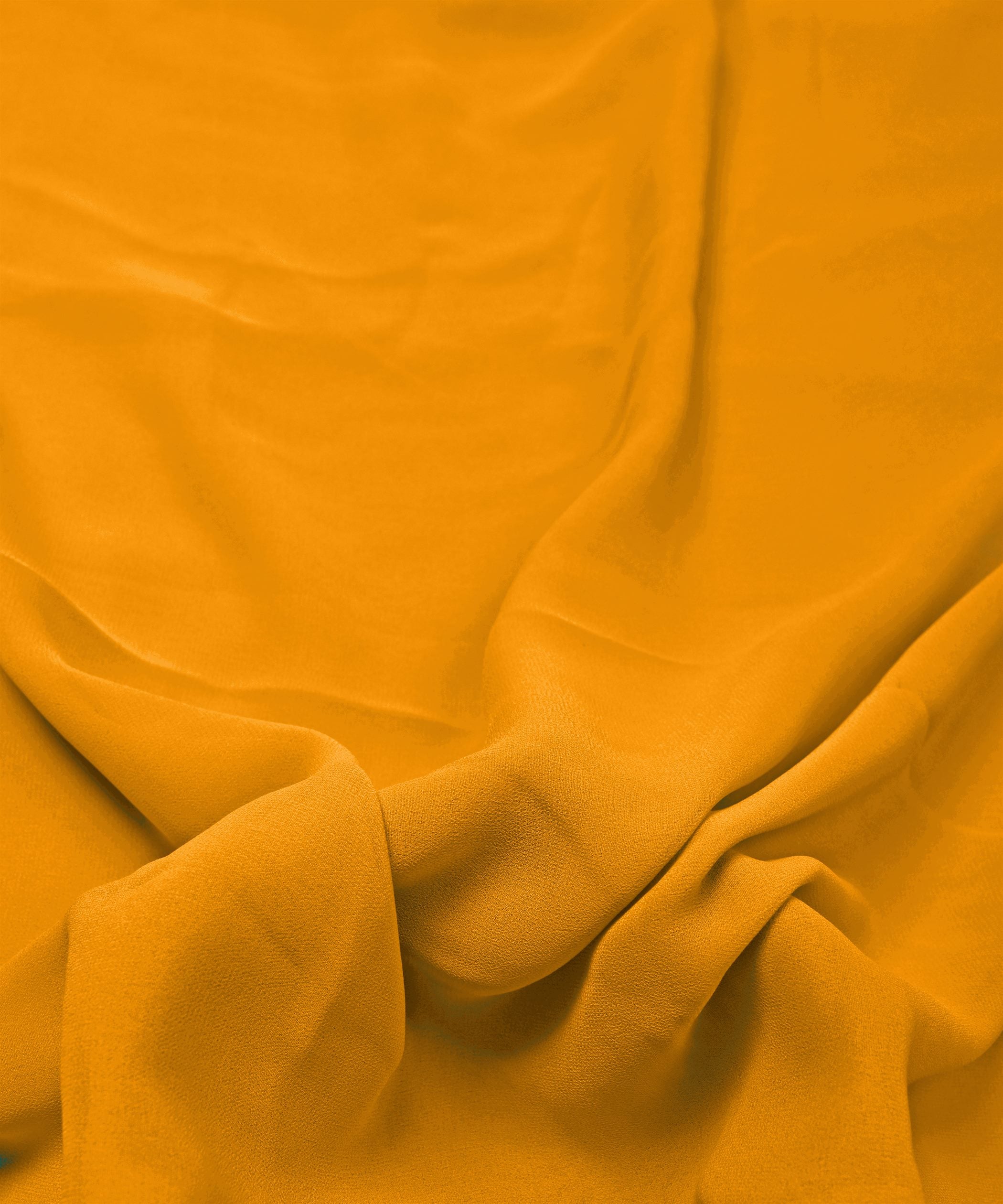Dark Gold Plain Dyed Georgette (60 Grams) Fabric
