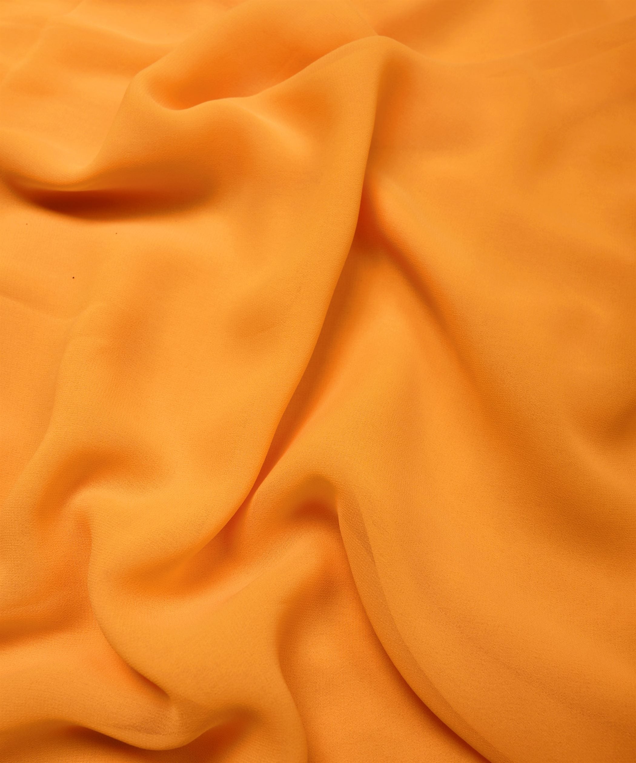 Gold Plain Dyed Georgette (60 Grams) Fabric