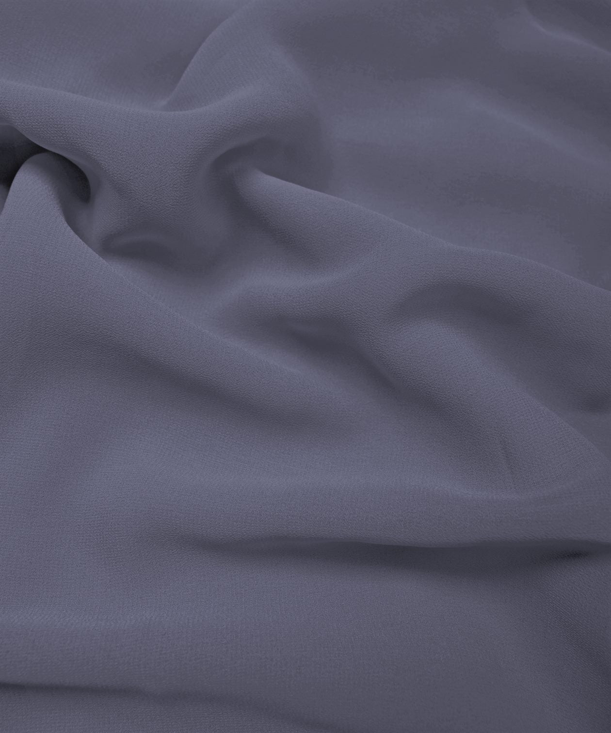 Grey Plain Dyed Georgette (60 Grams) Fabric