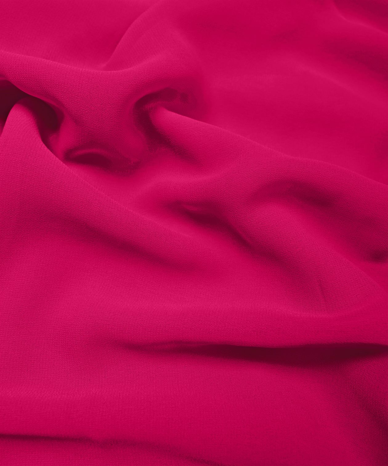 Hot Pink Plain Dyed Georgette (60 Grams) Fabric