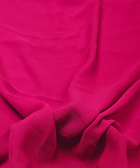 Hot Pink Plain Dyed Georgette (60 Grams) Fabric