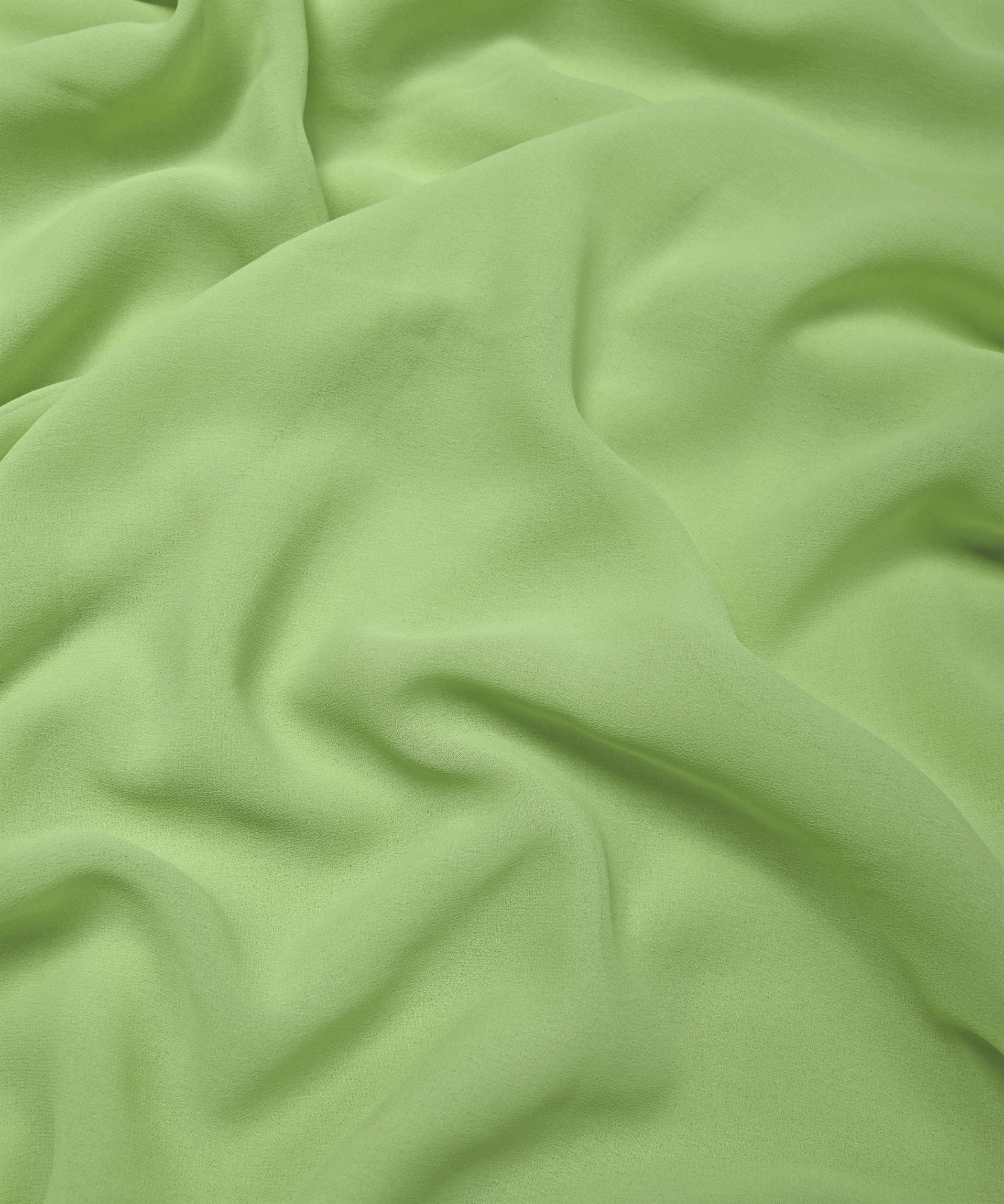 Light Grass Plain Dyed Georgette (60 Grams) Fabric