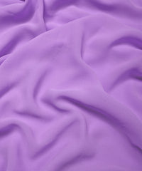 Light Lavender Plain Dyed Georgette (60 Grams) Fabric