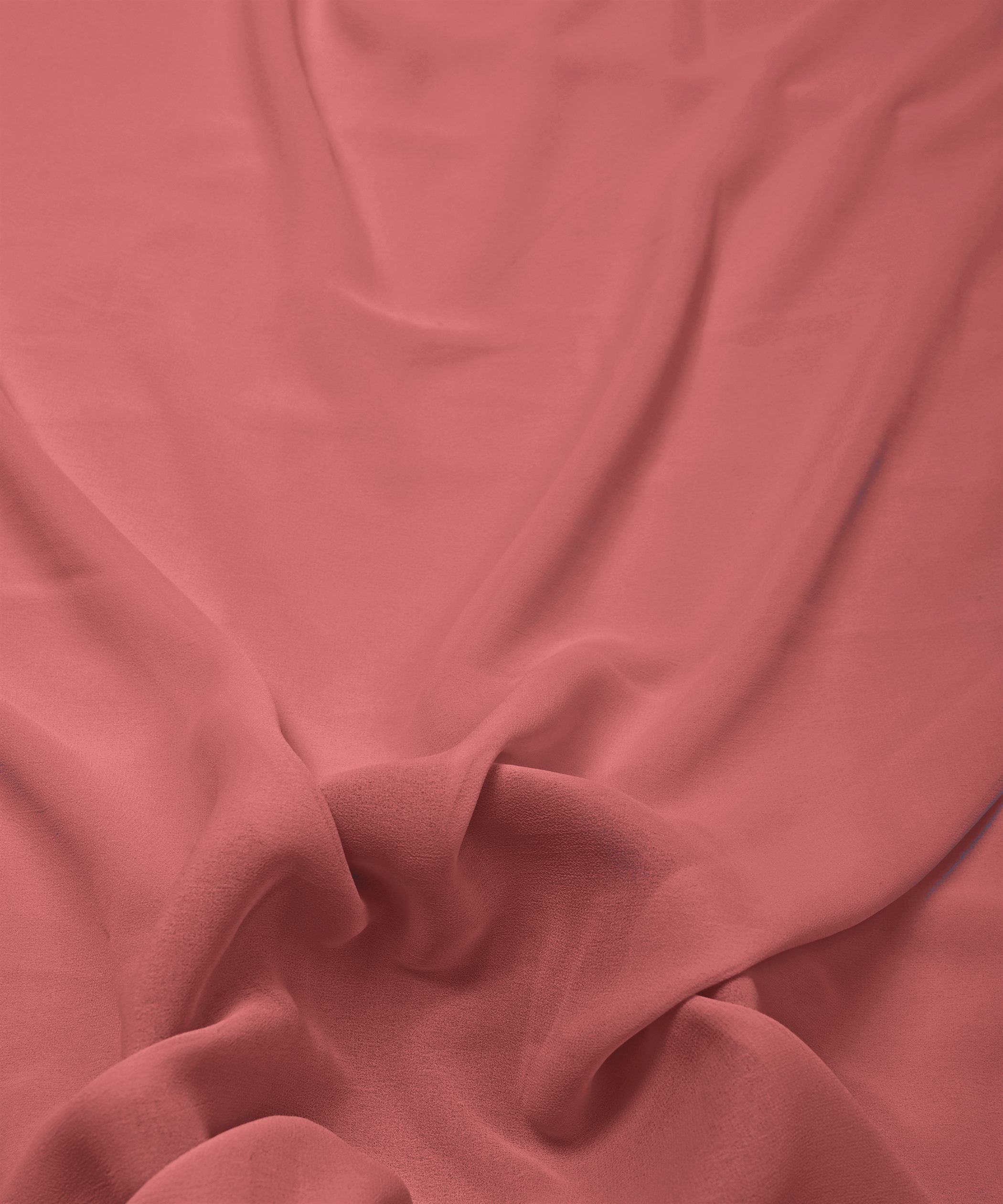 Light Onion Plain Dyed Georgette (60 Grams) Fabric