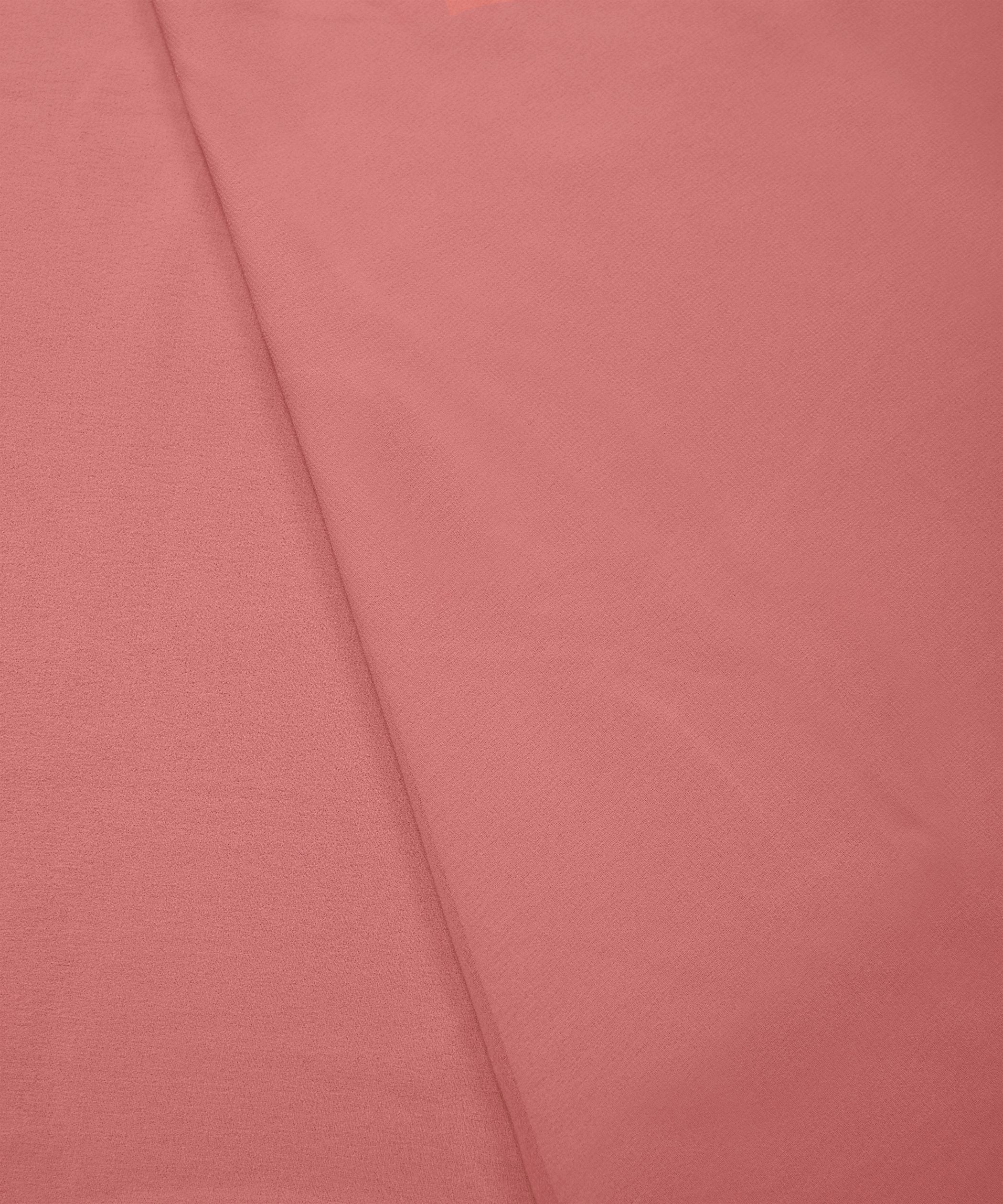 Light Onion Plain Dyed Georgette (60 Grams) Fabric