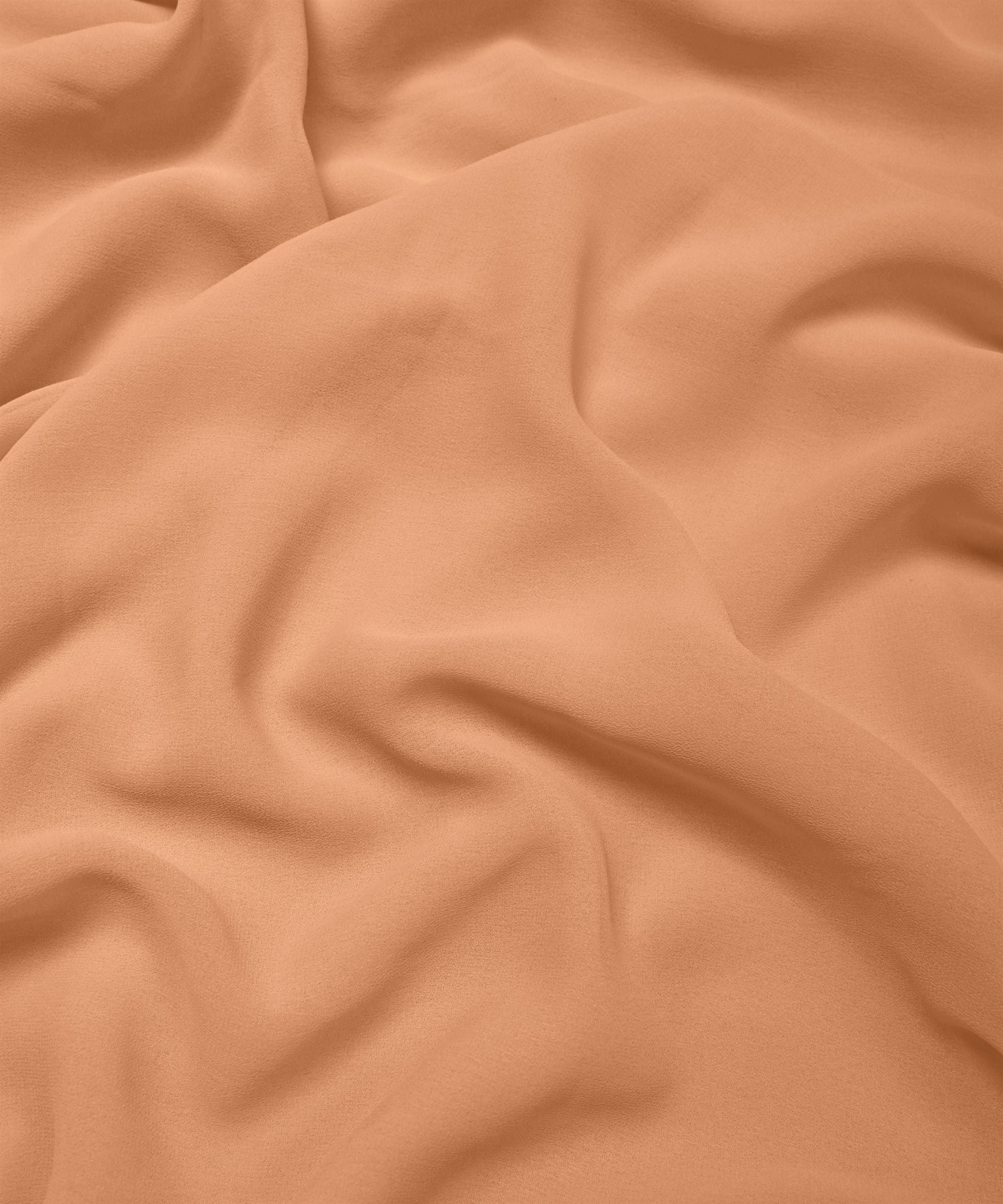 Light Peach Plain Dyed Georgette (60 Grams) Fabric