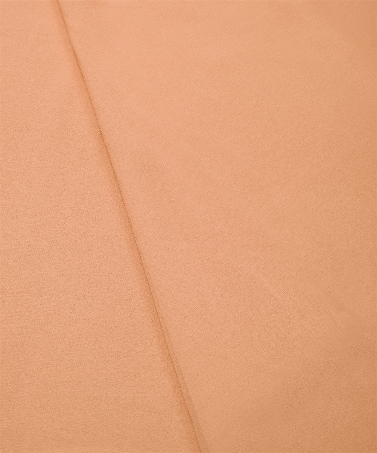 Light Peach Plain Dyed Georgette (60 Grams) Fabric
