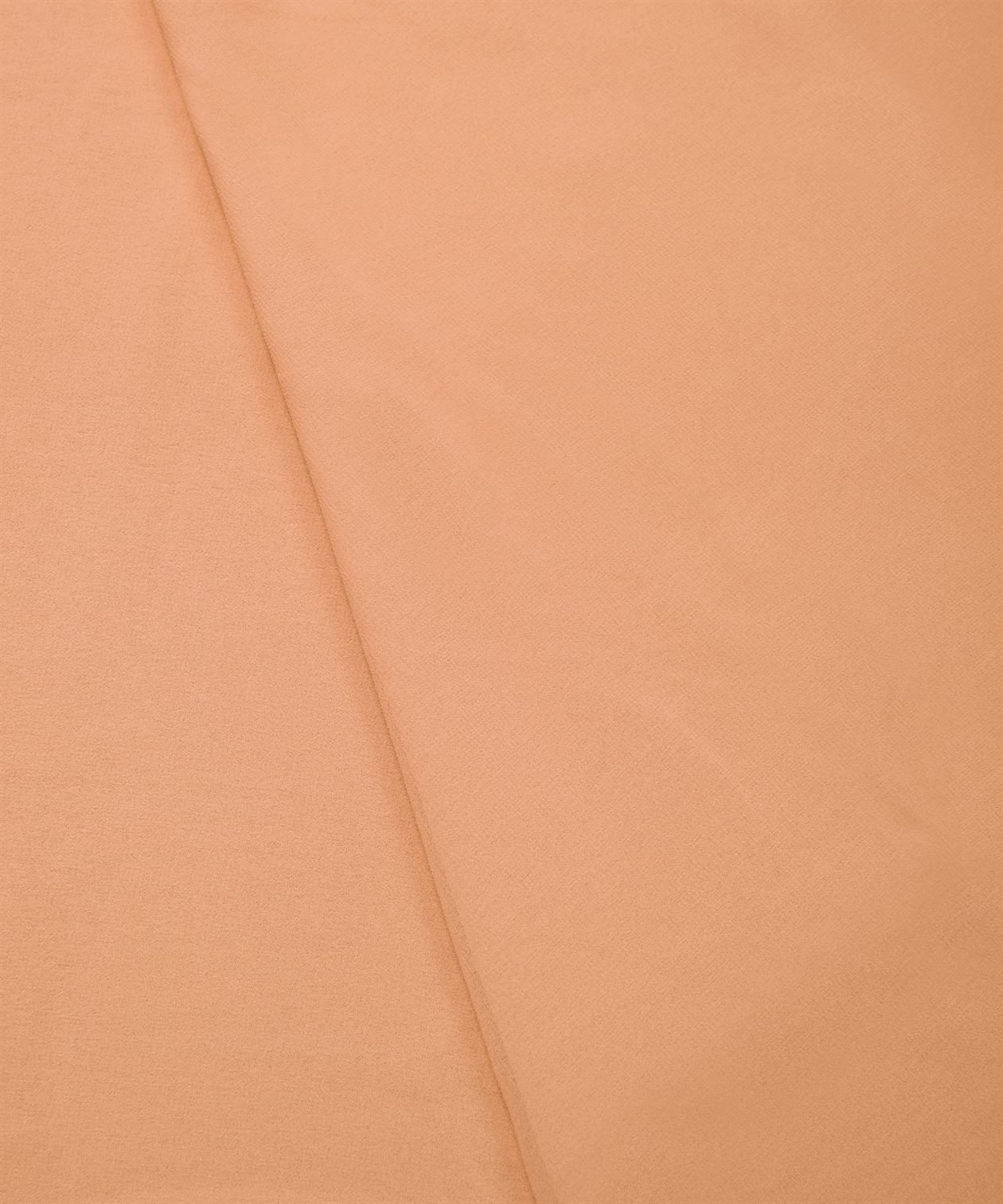 Light Peach Plain Dyed Georgette (60 Grams) Fabric