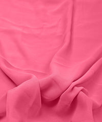 Light Pink Plain Dyed Georgette (60 Grams) Fabric