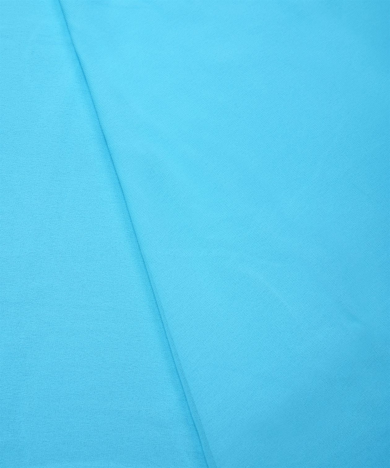 Light Sky Blue Plain Dyed Georgette (60 Grams) Fabric