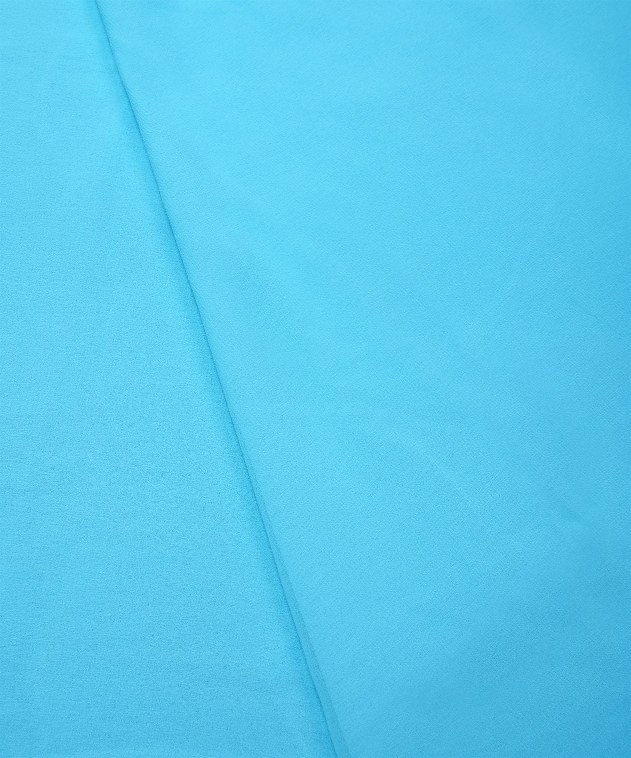Light Sky Blue Plain Dyed Georgette (60 Grams) Fabric
