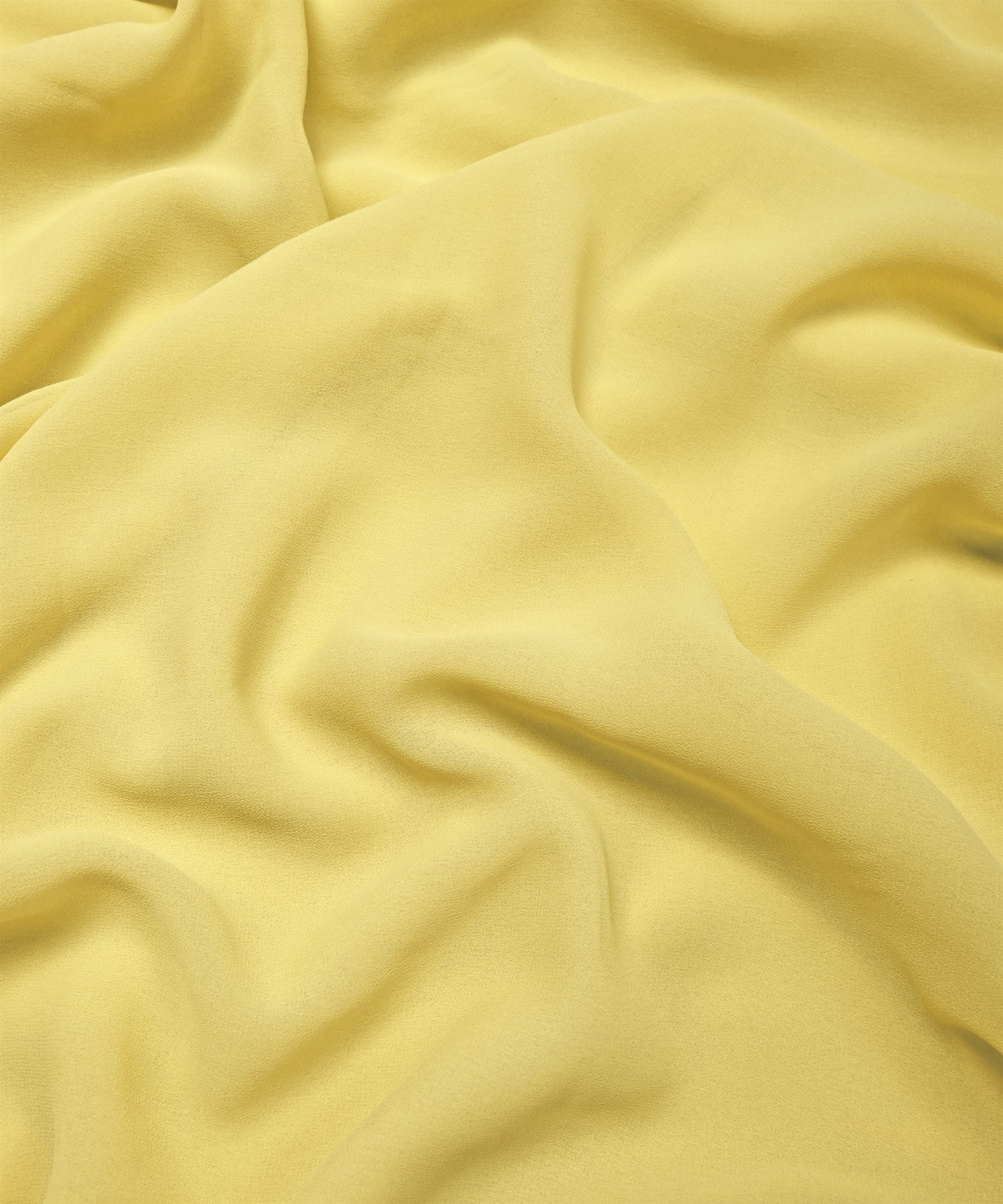 Light Yellow Plain Dyed Georgette (60 Grams) Fabric