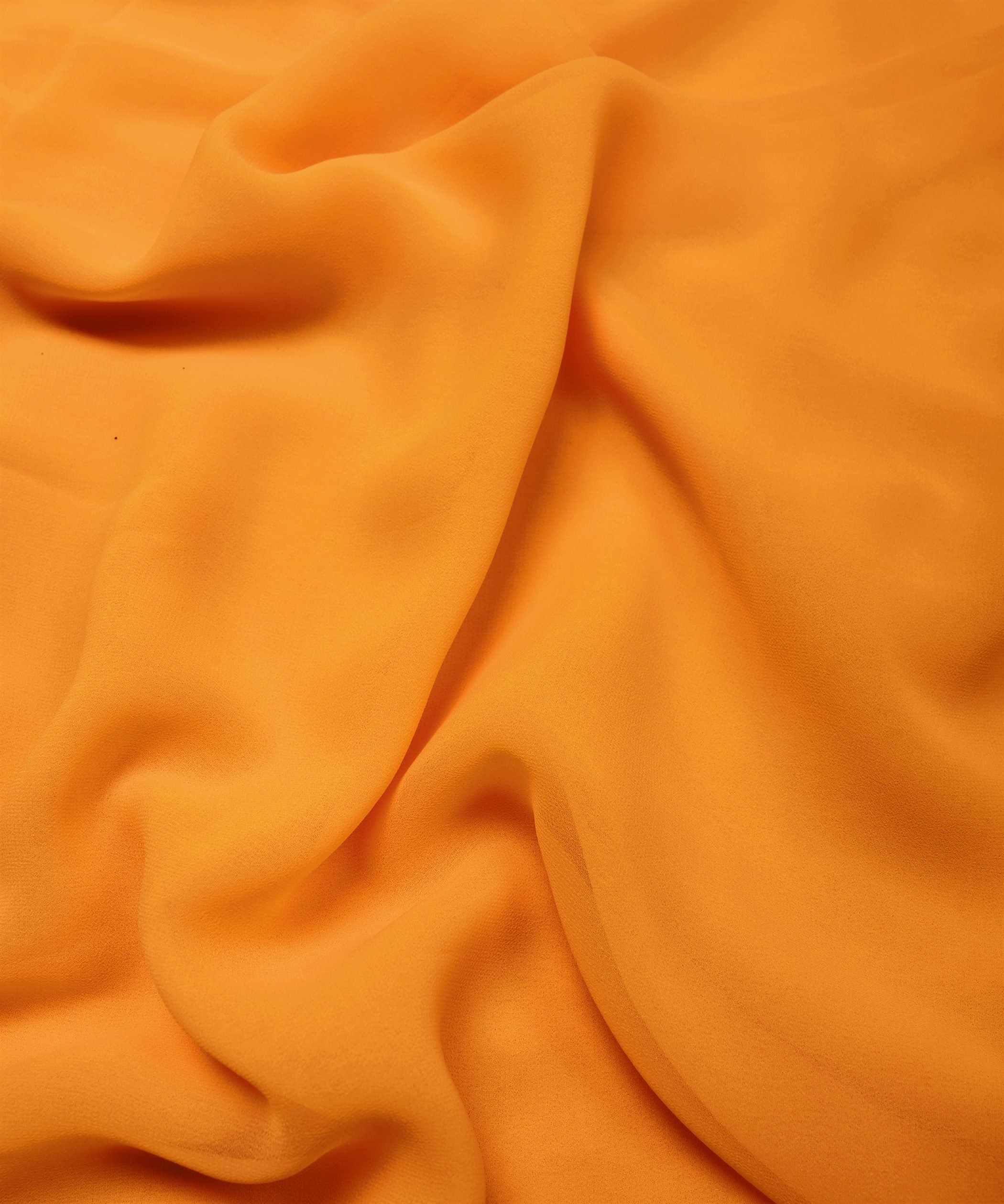 Mustard Gold Plain Dyed Georgette (60 Grams) Fabric
