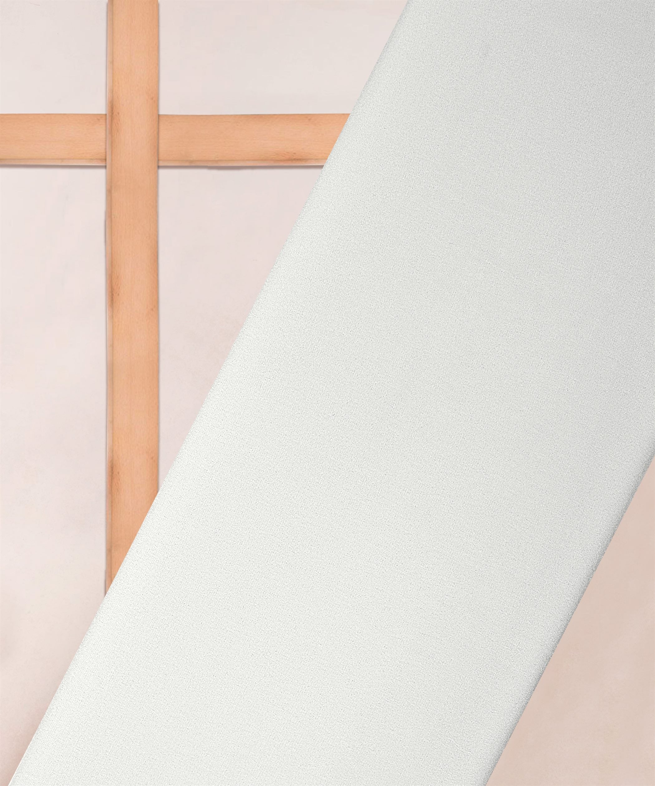 Off-White Plain Dyed Georgette (60 Grams) Fabric