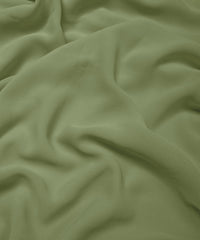 Olive Plain Dyed Georgette (60 Grams) Fabric