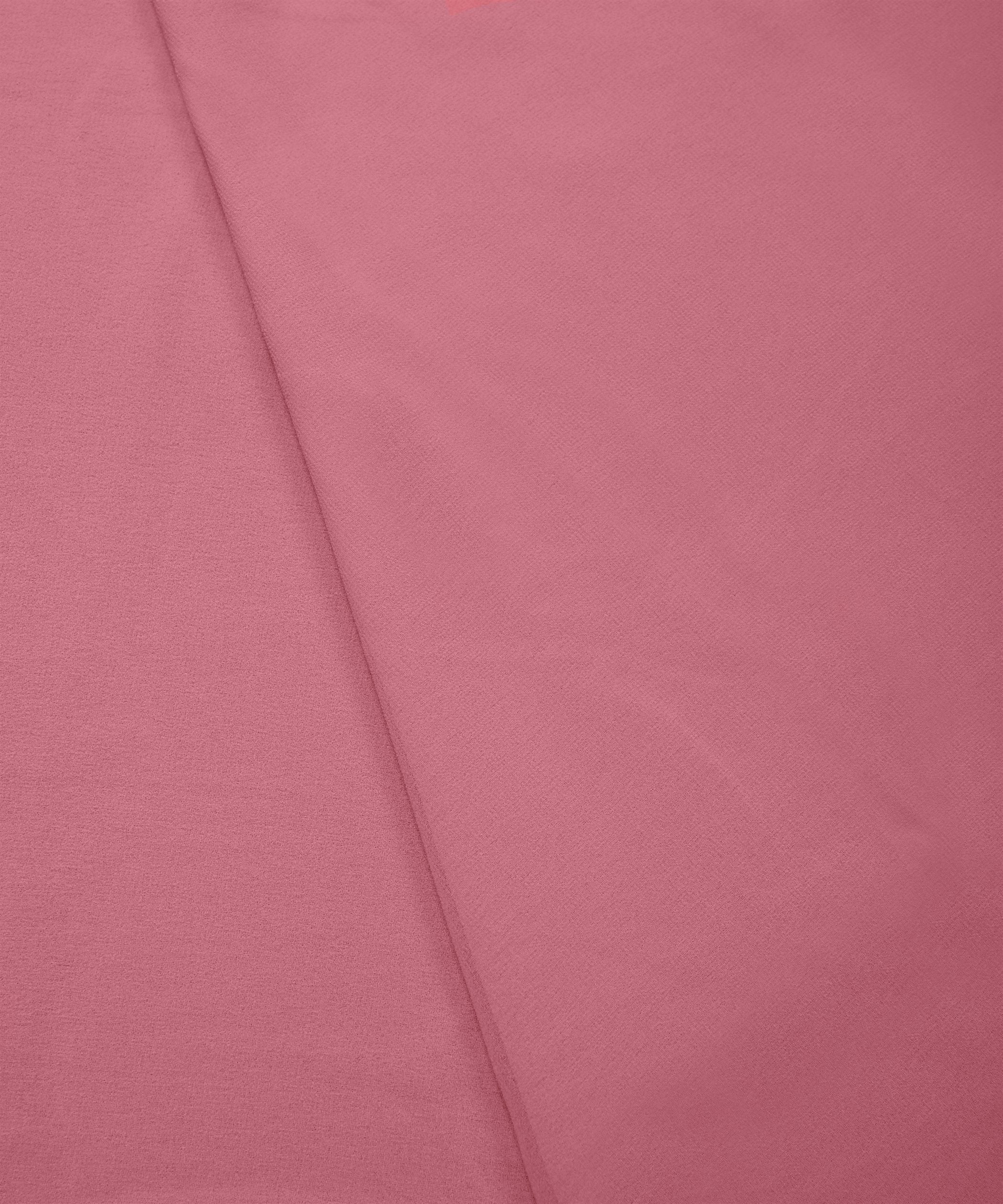 Onion Plain Dyed Georgette (60 Grams) Fabric