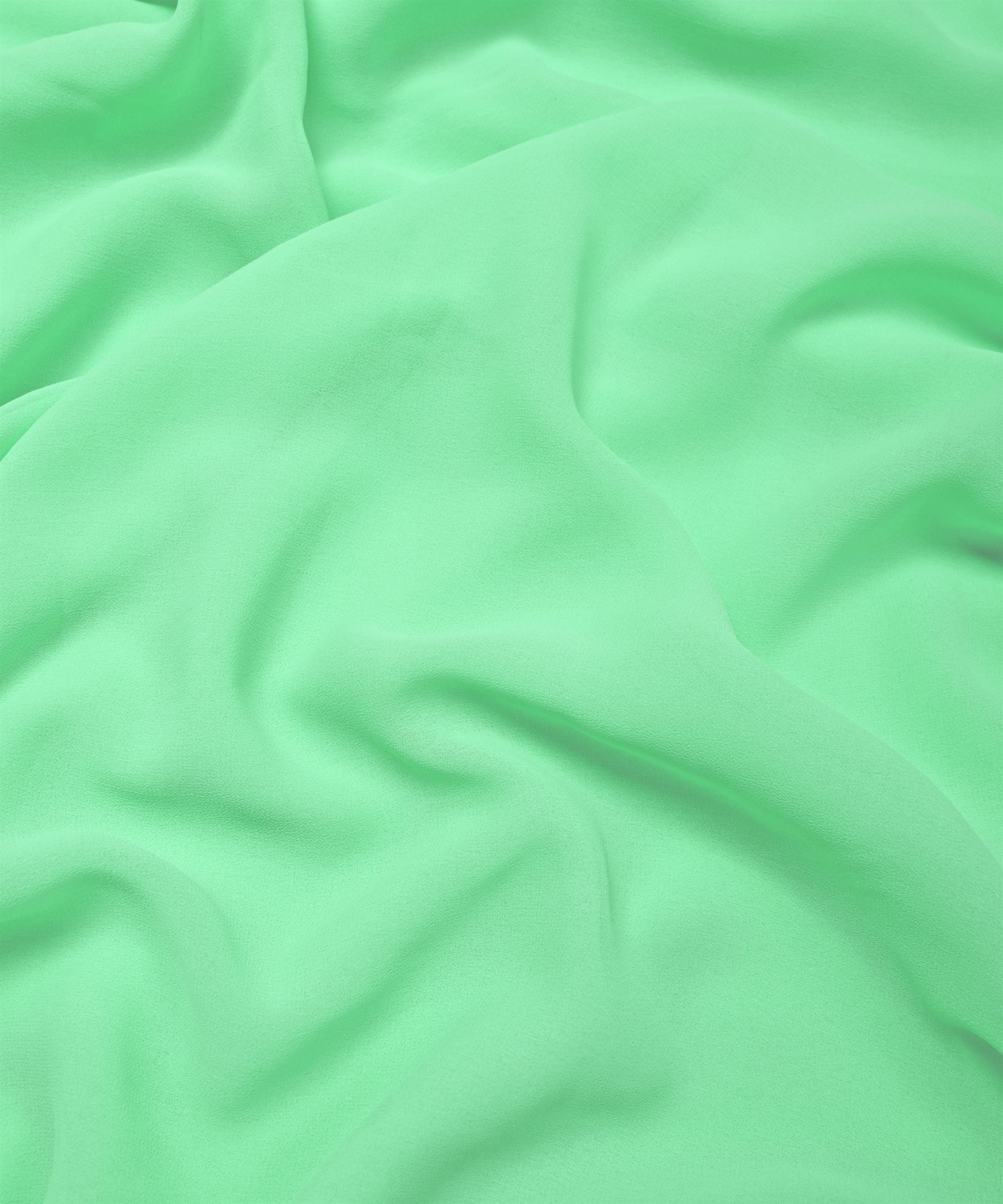 Pale Green Plain Dyed Georgette (60 Grams) Fabric
