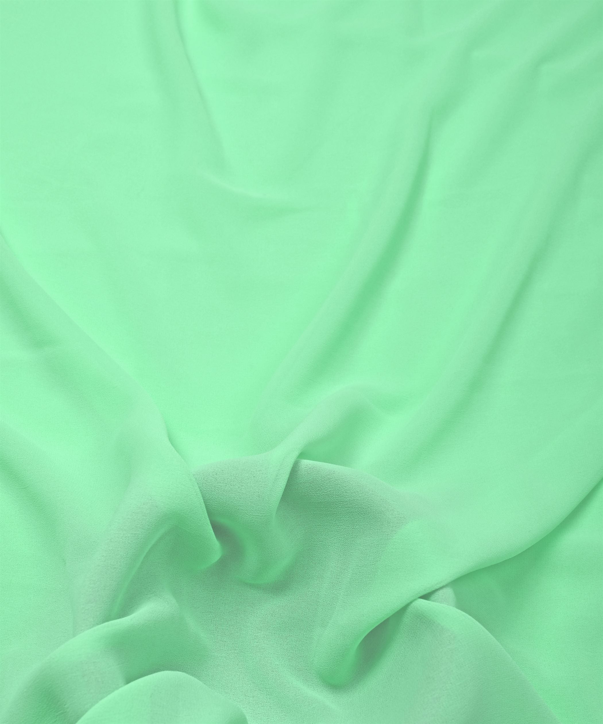 Pale Green Plain Dyed Georgette (60 Grams) Fabric