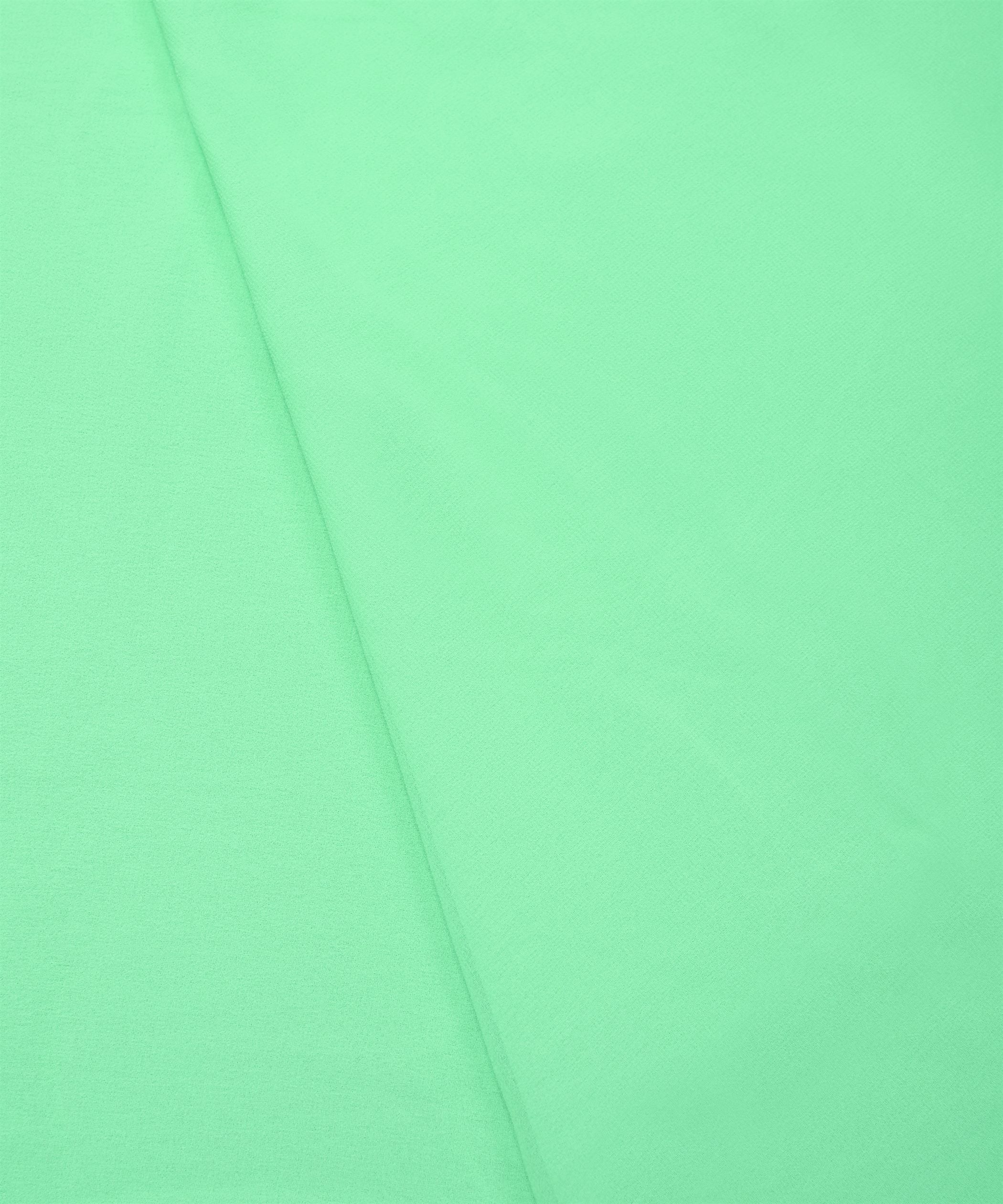 Pale Green Plain Dyed Georgette (60 Grams) Fabric