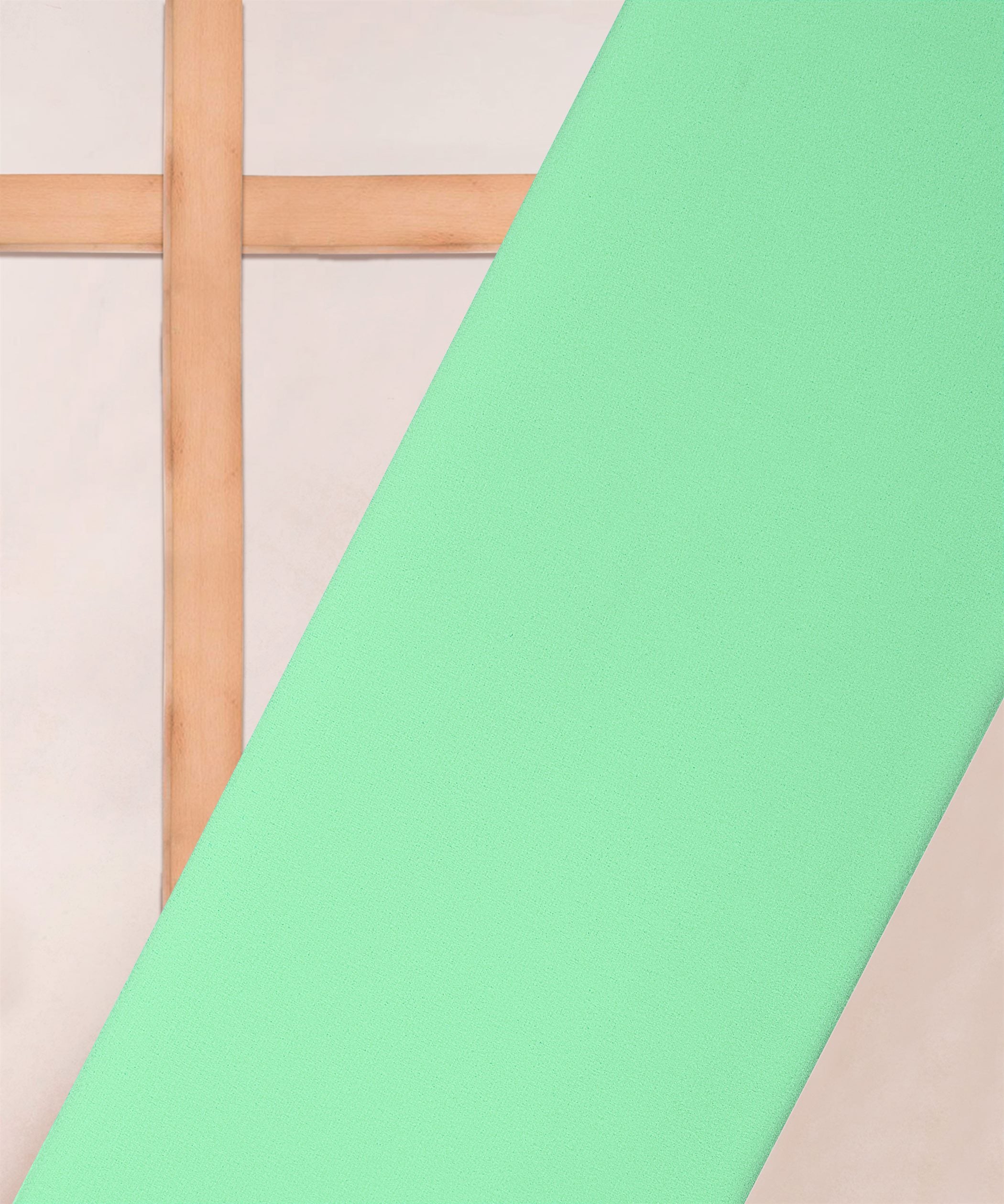 Pale Green Plain Dyed Georgette (60 Grams) Fabric