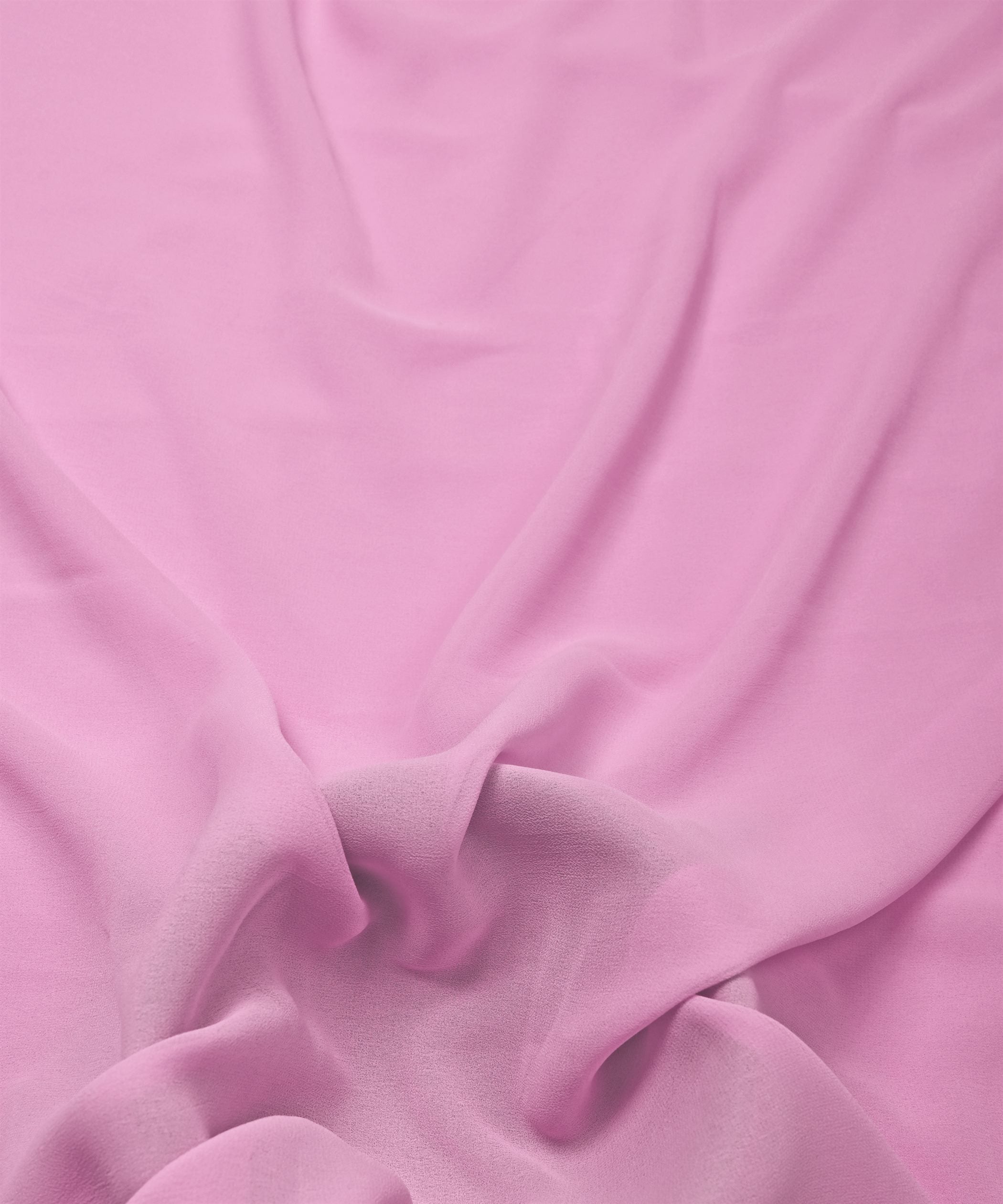 Pink Plain Dyed Georgette (60 Grams) Fabric