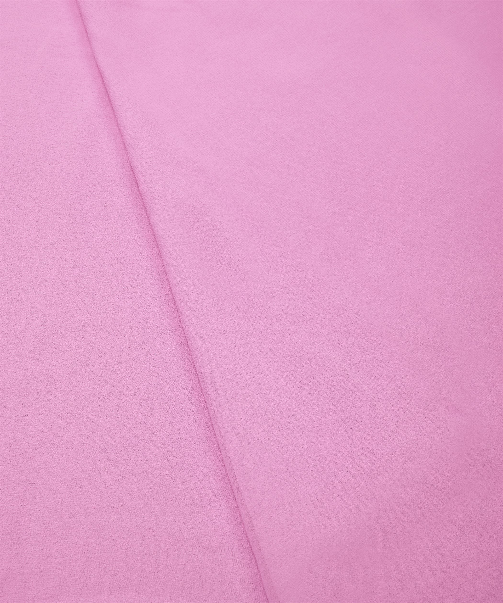 Pink Plain Dyed Georgette (60 Grams) Fabric