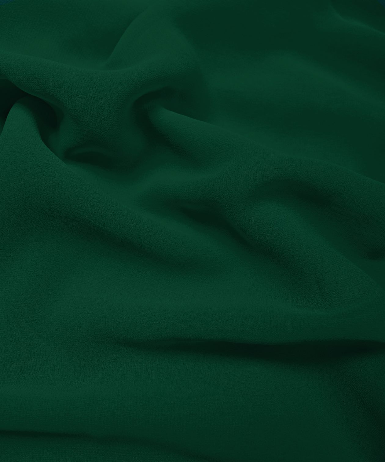 Rama Green Plain Dyed Georgette (60 Grams) Fabric