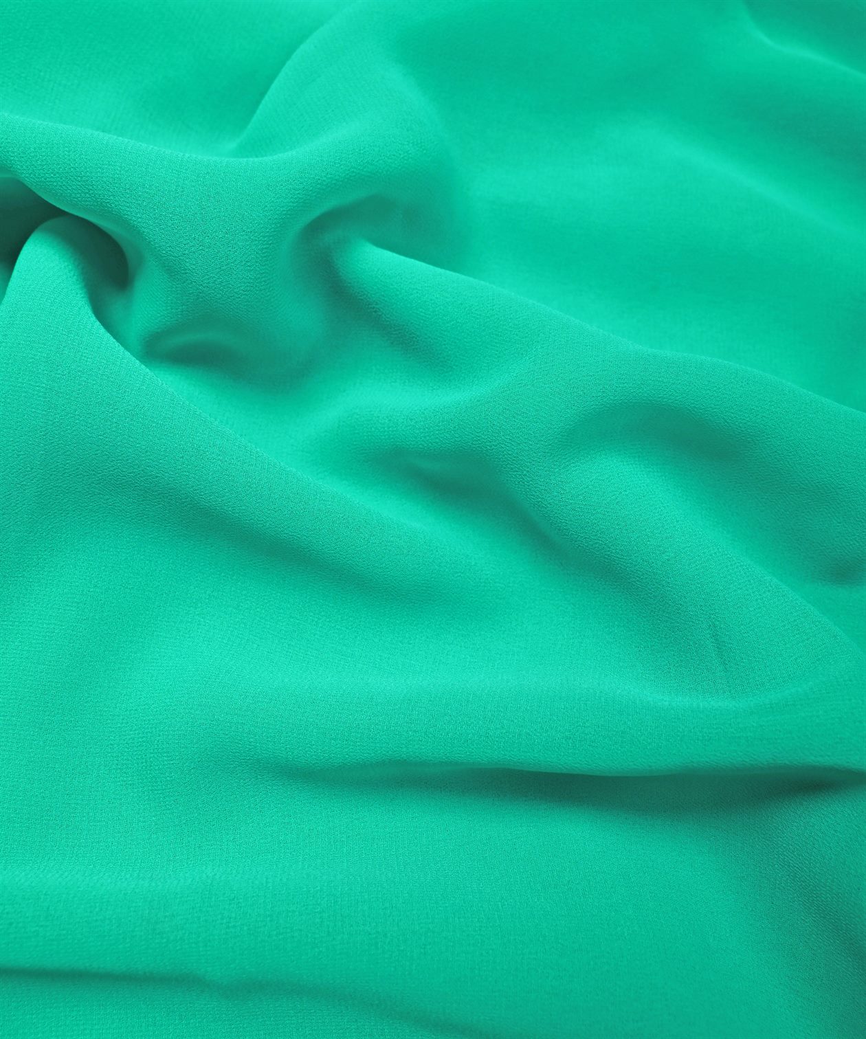 Sea Green Plain Dyed Georgette (60 Grams) Fabric