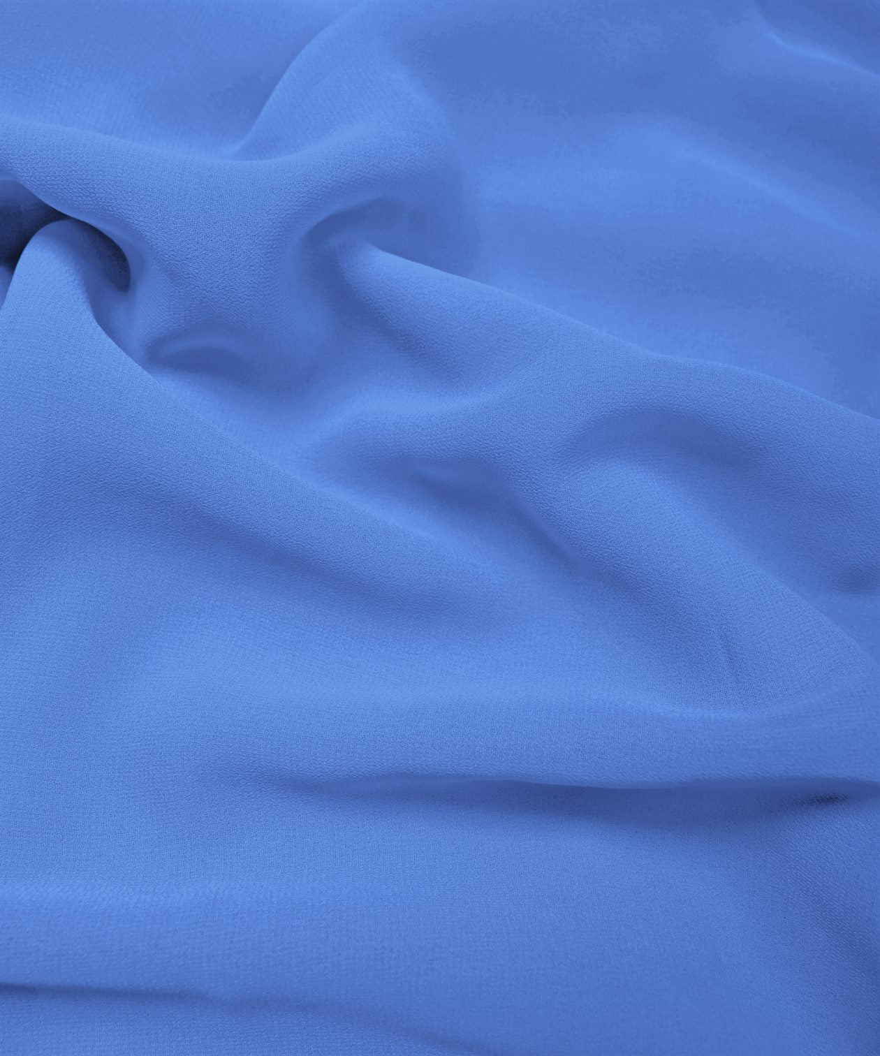 Sky Blue Plain Dyed Georgette (60 Grams) Fabric