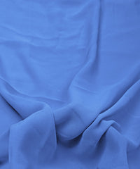 Sky Blue Plain Dyed Georgette (60 Grams) Fabric