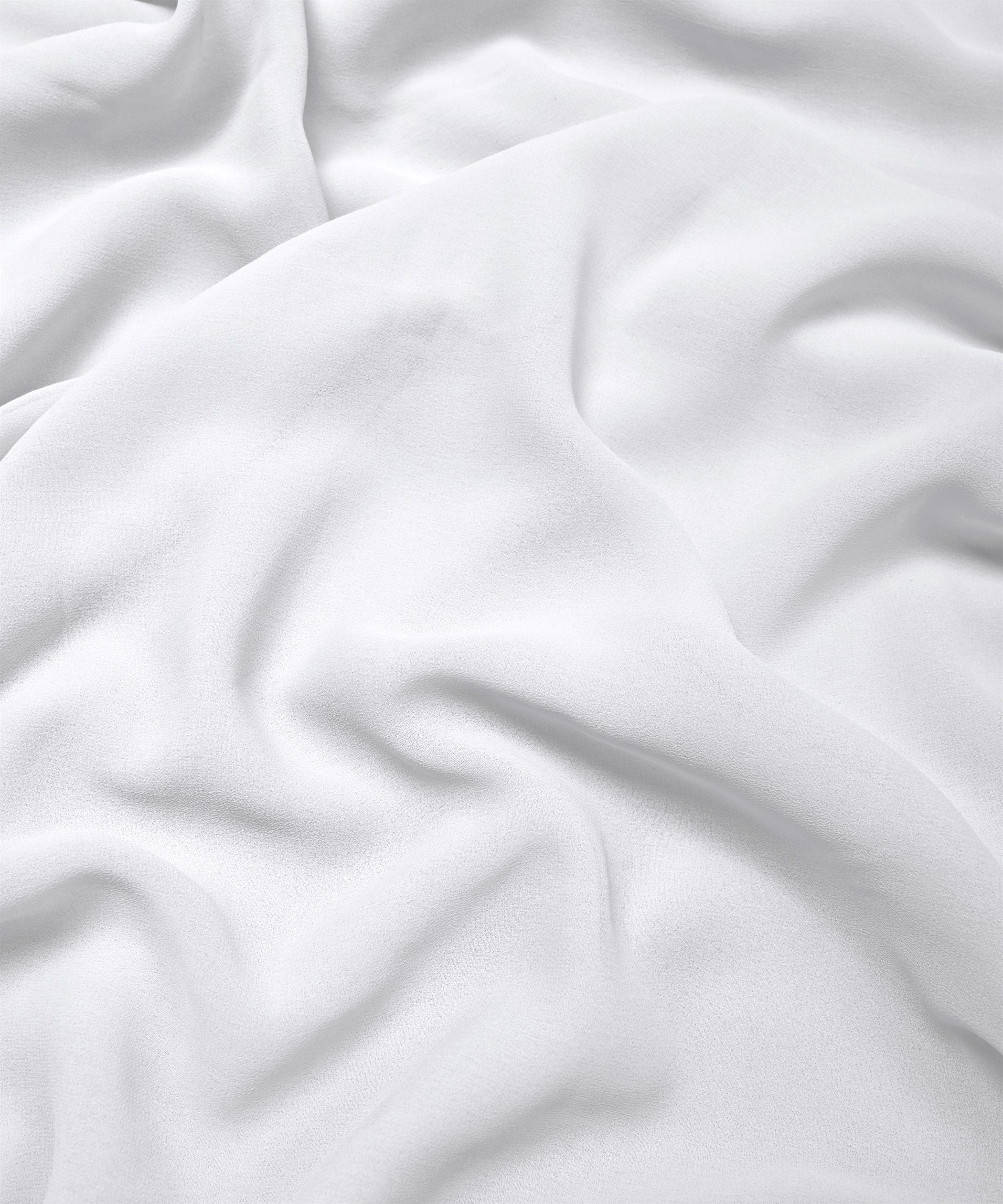 White Plain Dyed Georgette (60 Grams) Fabric