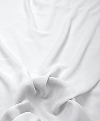 White Plain Dyed Georgette (60 Grams) Fabric