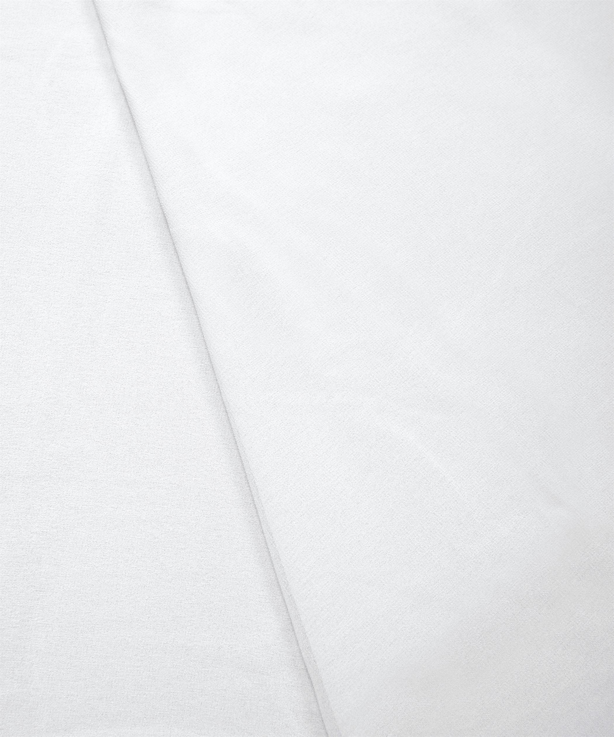 White Plain Dyed Georgette (60 Grams) Fabric